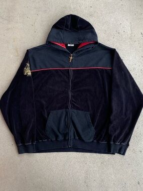 Y2k Avirex Velour Zip-Up Hoodie